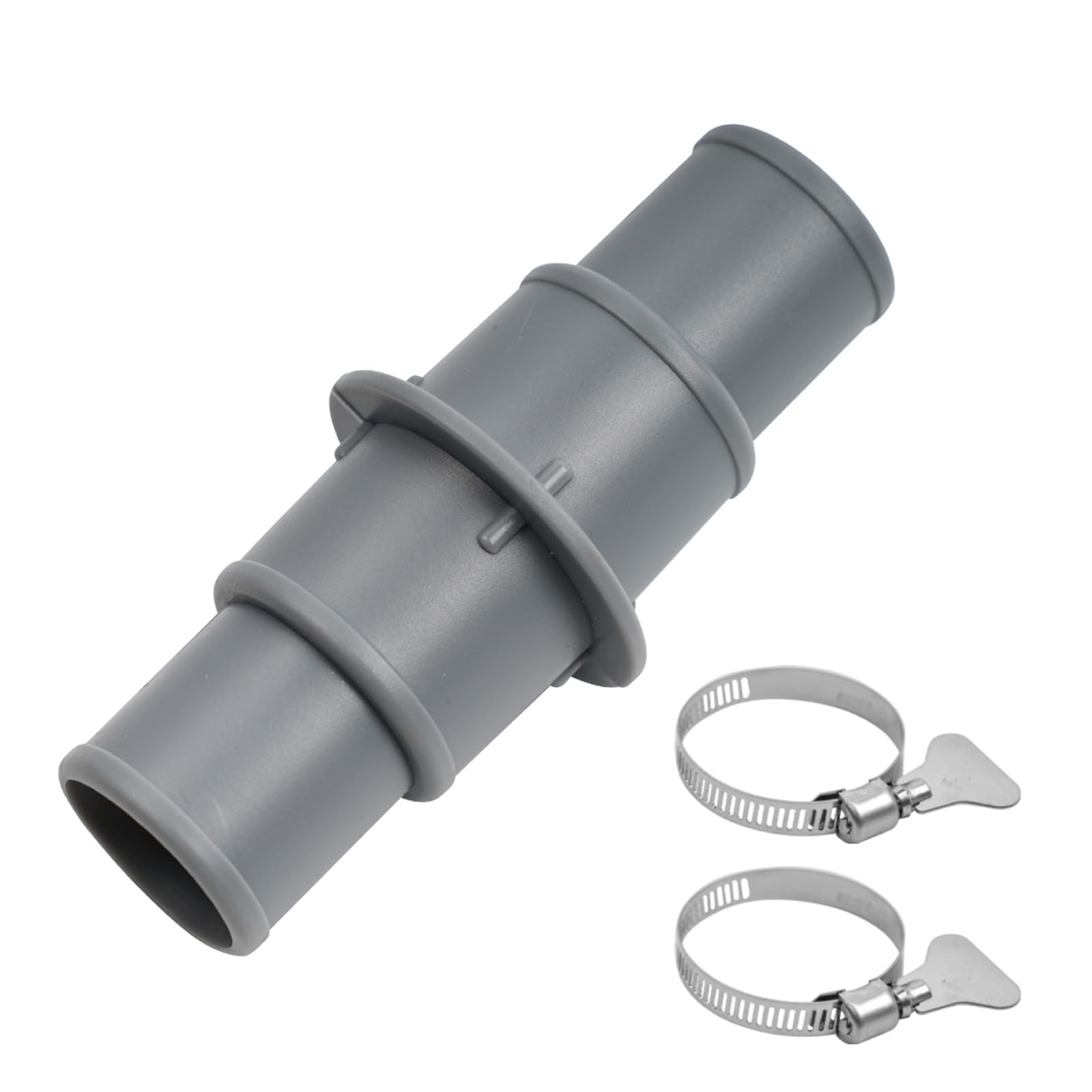 Pool Hose Adapter Connector 1-1/4&Prime; to 1-1/2&Prime; Plastic – 2 Pack