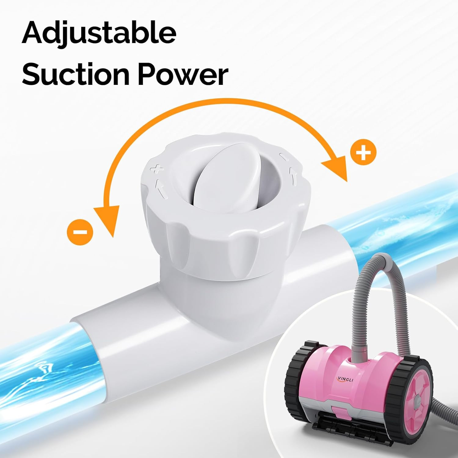 (2025 Upgrade) Automatic Suction-Side Pool Vacuum Cleaner, Powerful Wall-Climbi