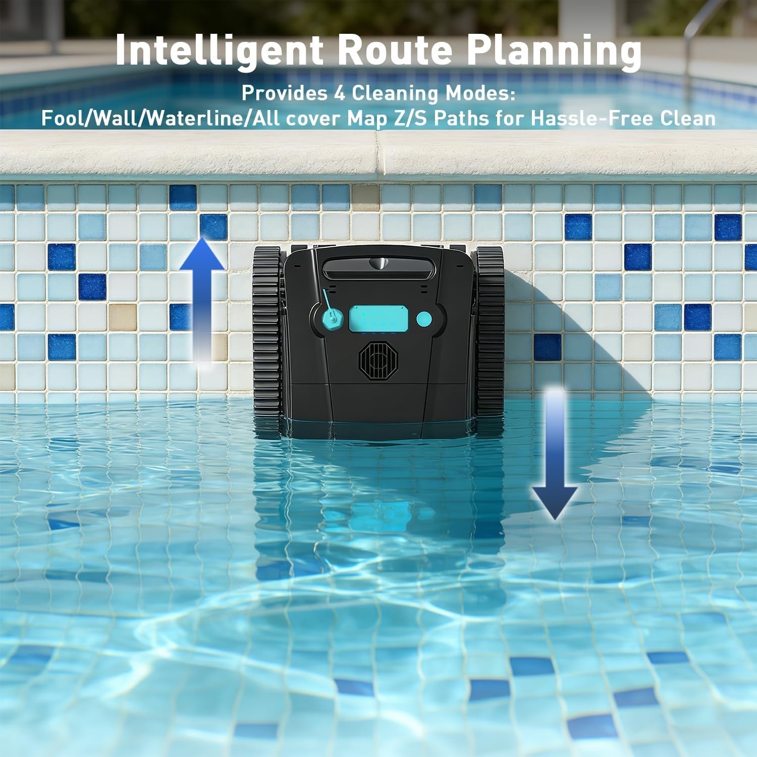 KKI H2 Cordless Robotic Pool Cleaner, Smart Vacuum, Self-Parking, FREE SHIP!
