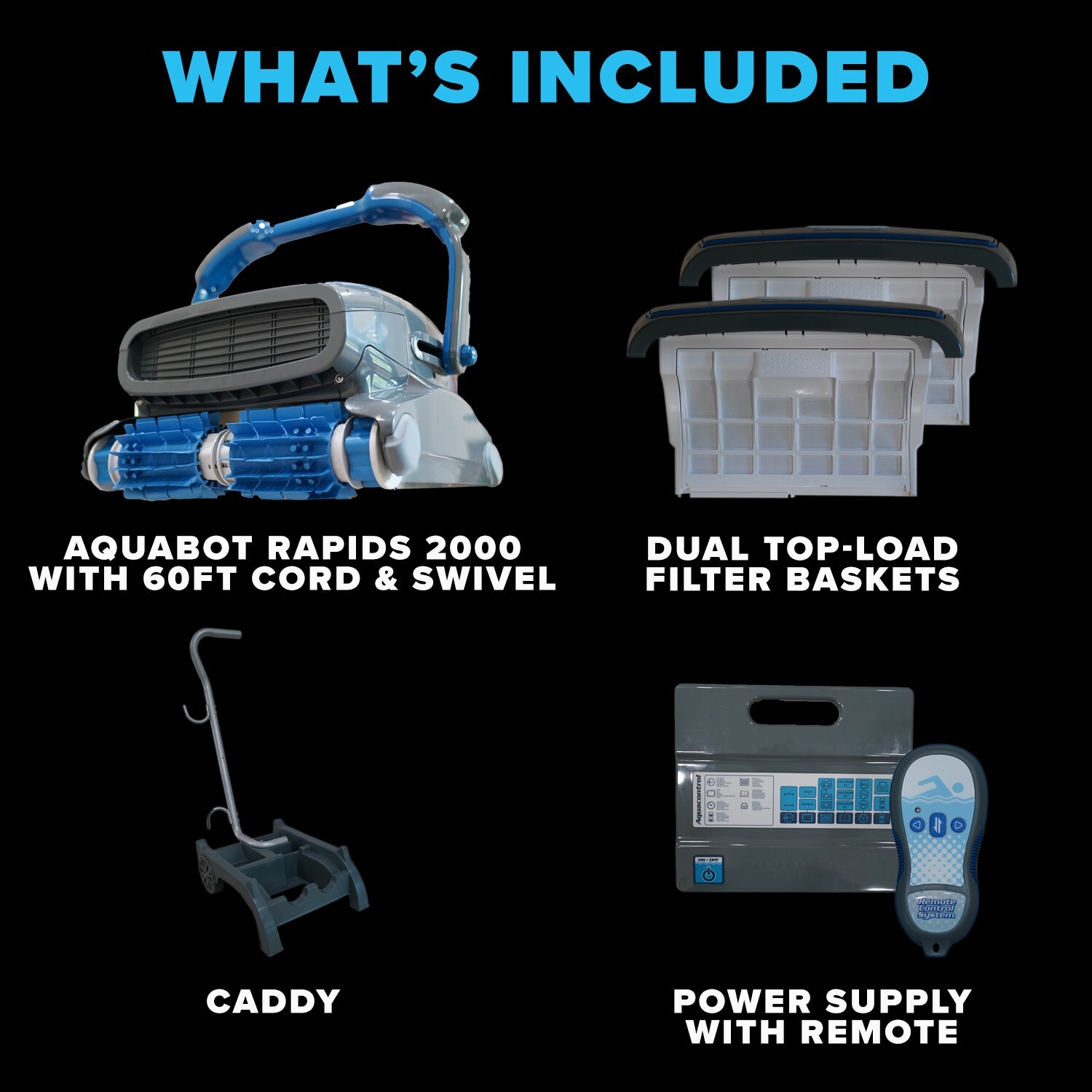 NEW Aquabot Rapids 2000 Robotic Pool Cleaner (Newest Model) – 2 Year Warranty