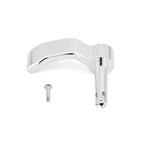 Thumb Throttle Lever Non-Slip Aluminum Replacement Compatible with Silver