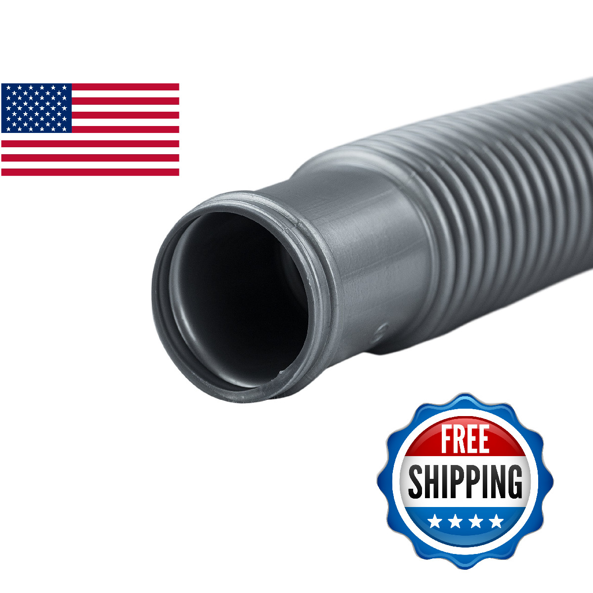 Aqua Select 1-1/2&Prime; x 6&prime; Pool Filter Connection Hose Flex Durable Vacuum Hose for