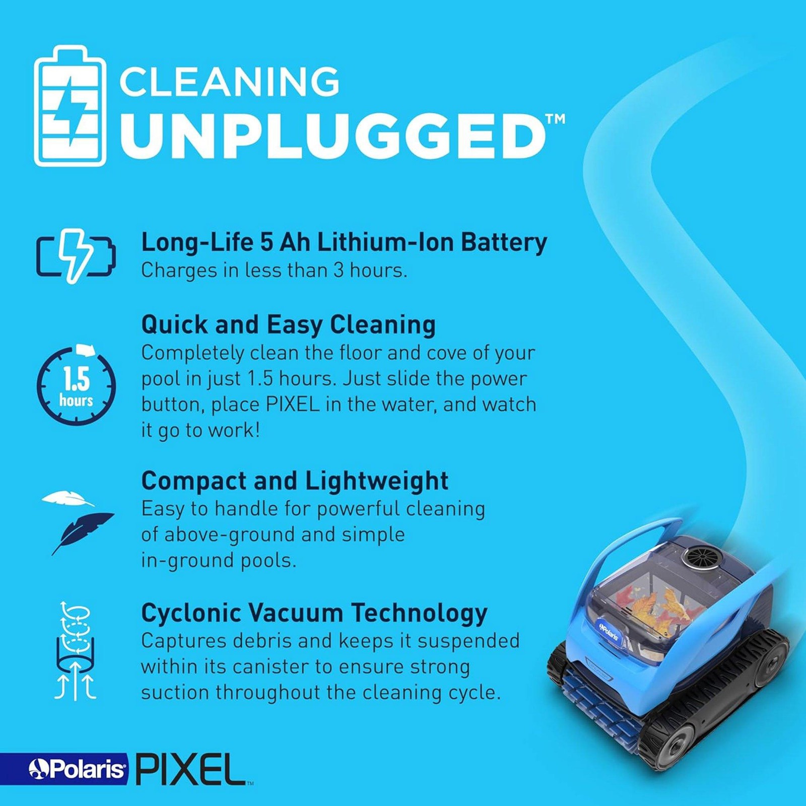 Polaris Pixel Compact Cordless Robotic Cleaner FPIXEL