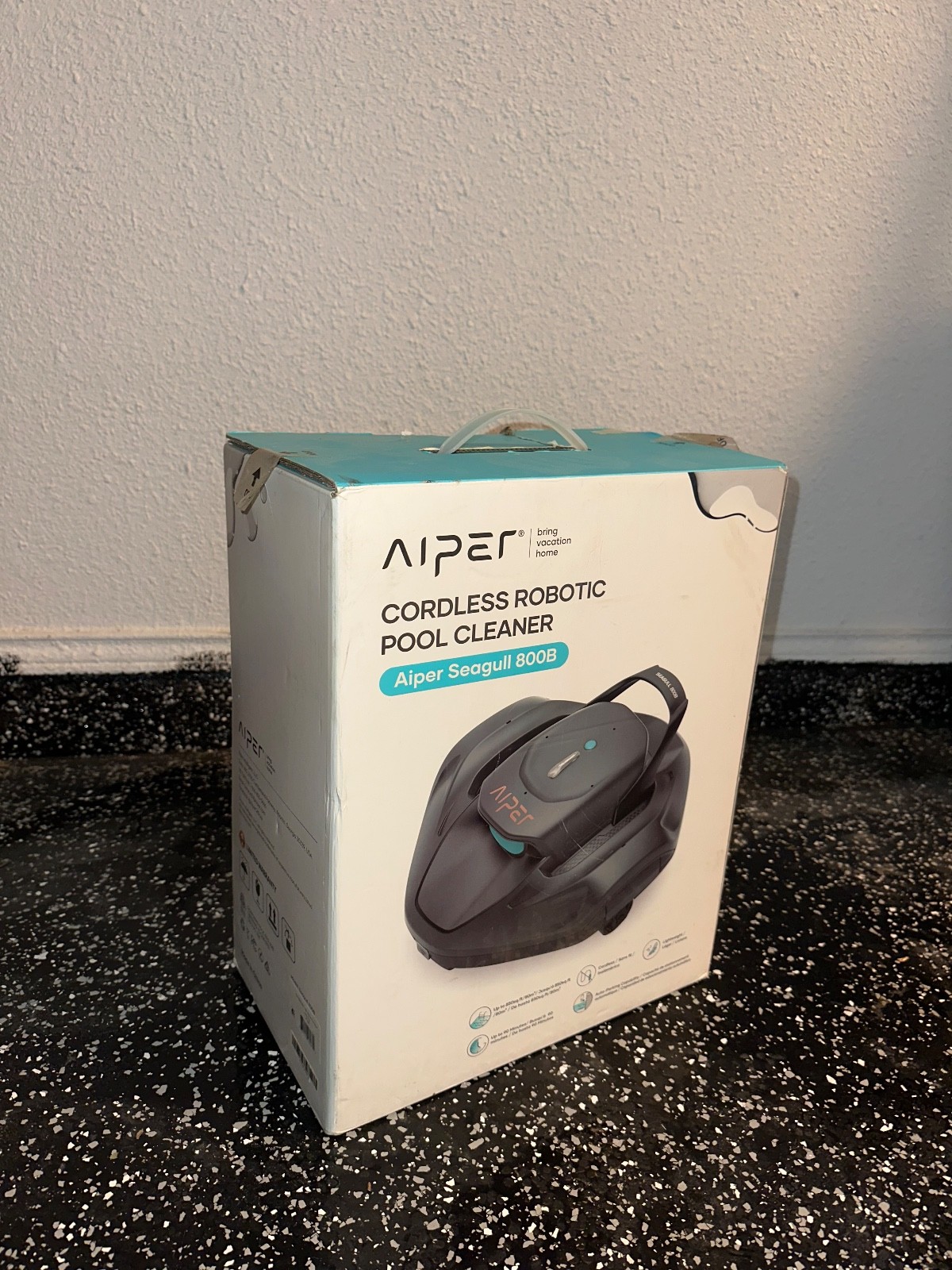 AIPER Seagull 800B Cordless Robotic Pool Cleaner ZT2001 Dark Gray NO CORD