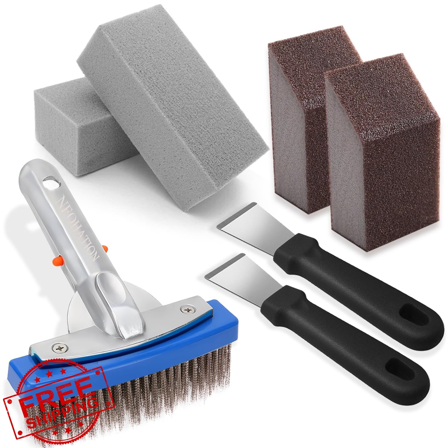 NEOHATION Pumice Stone Pool Brush Kit