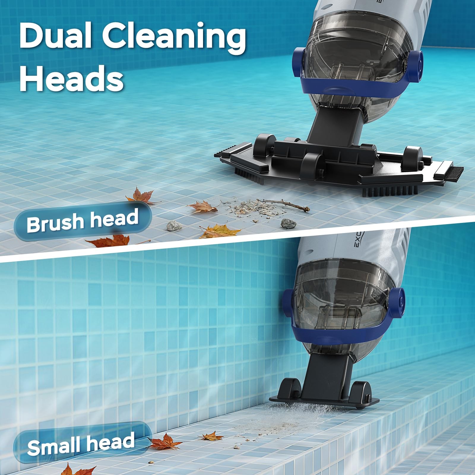 Pool Vacuum for Above Ground Pool with 72.85&Prime; Pole, Upgraded 18.5 GPM Powerfu…