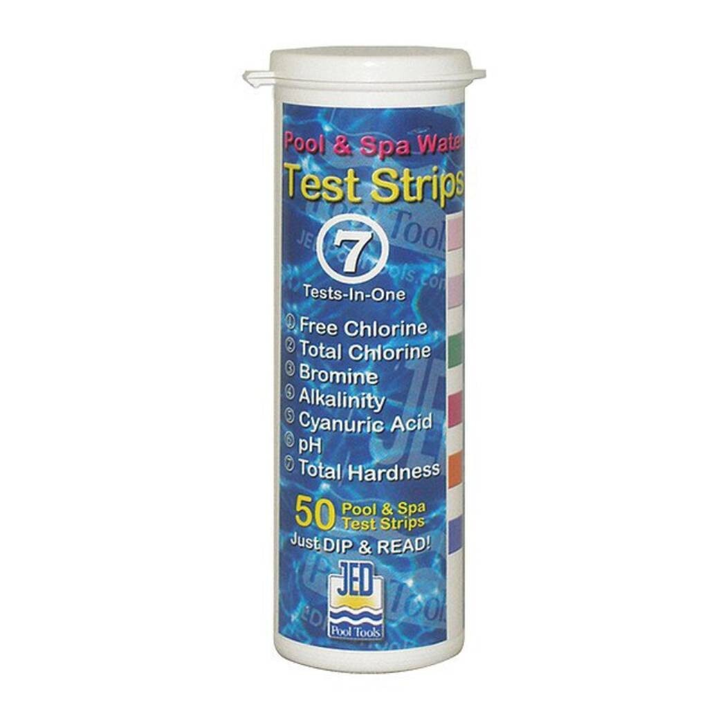 JED 00-IT492 7-Factor Water Test Strips for Swimming Pool & Spa, 50 Count