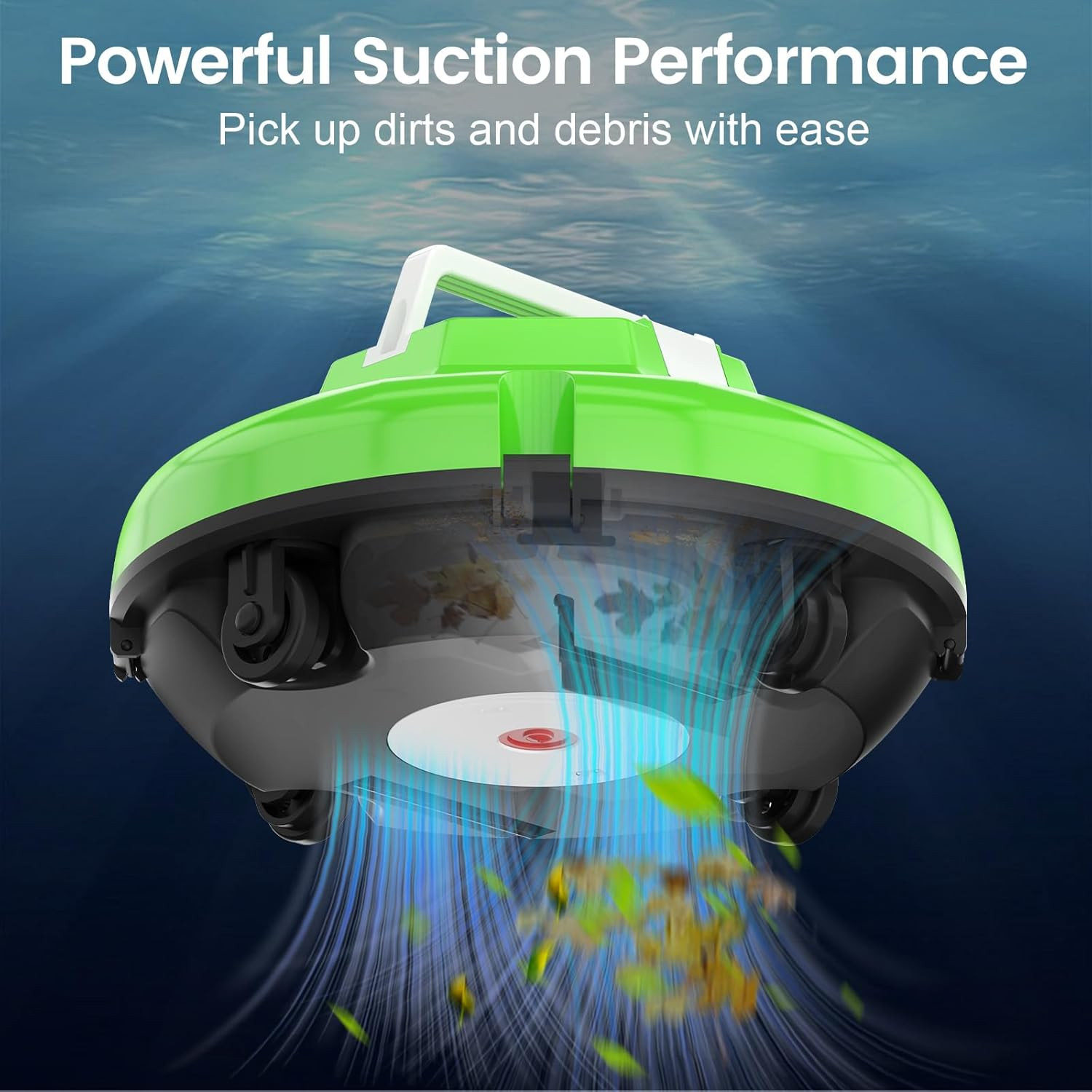 Robot Pool Vacuum for above Ground Pool, Cordless Robotic Pool Cleaner Dual Moto