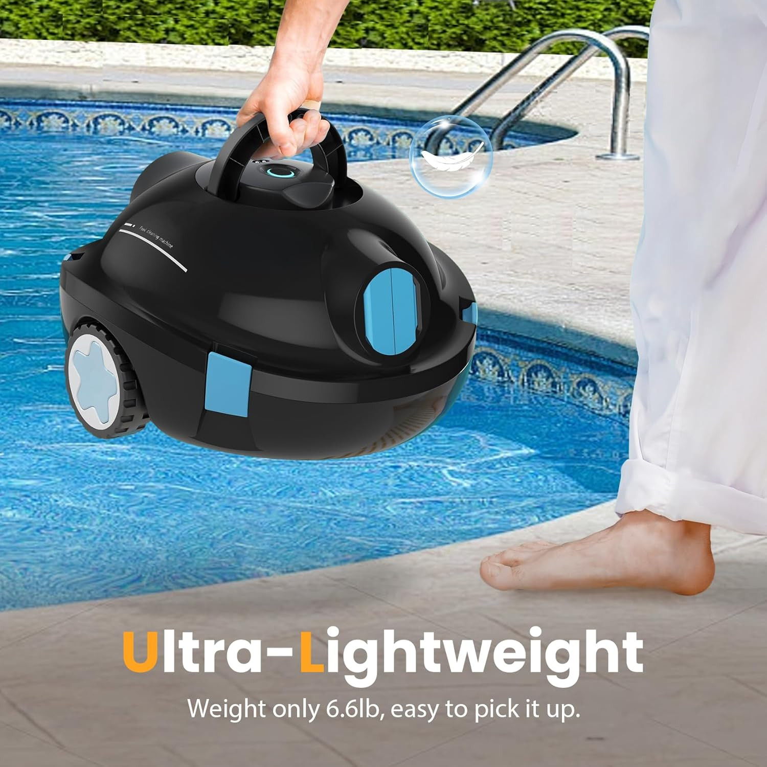 Y10 Cordless Robotic Pool Cleaner, Automatic Pool Vacuum – Ultra Long Battery Li
