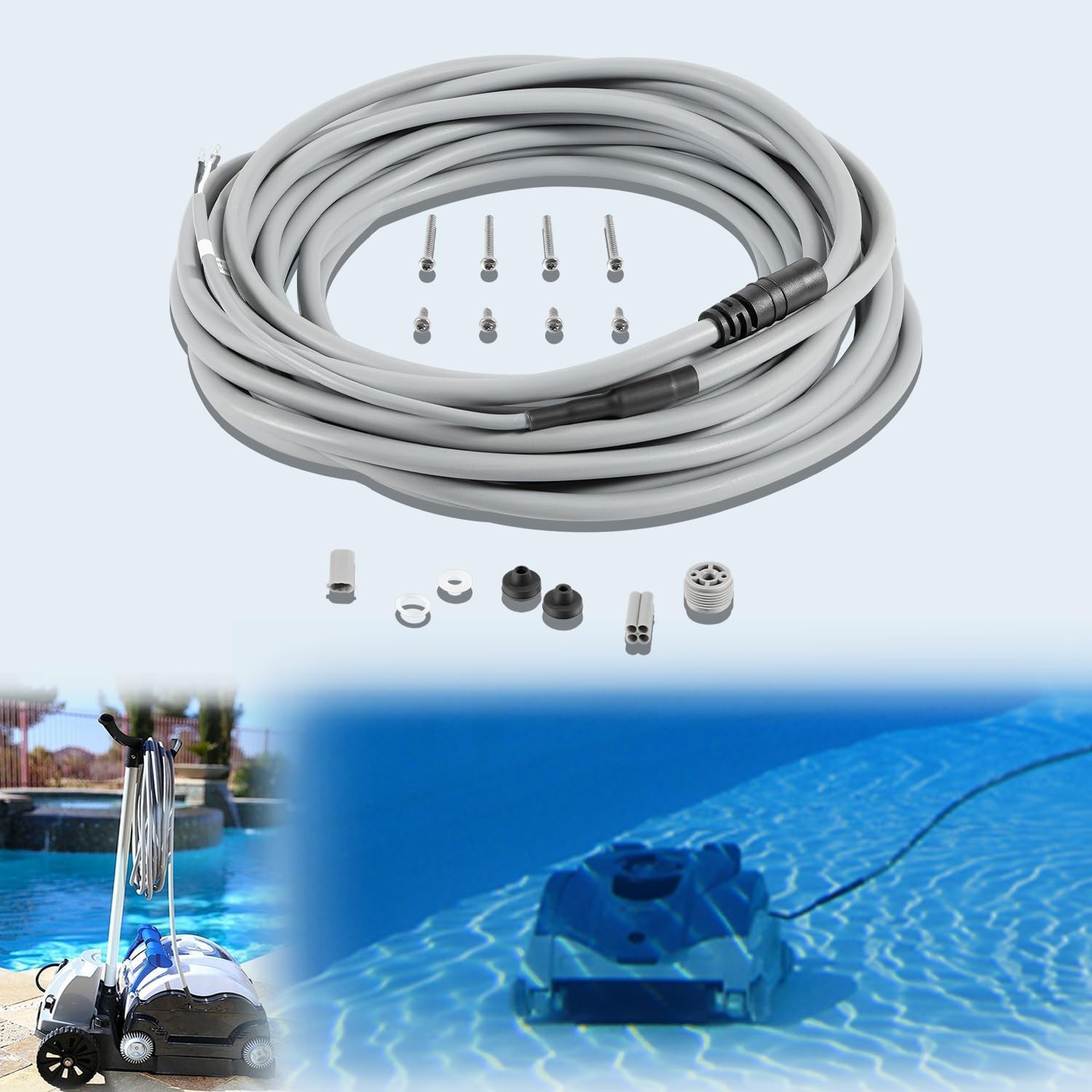 RCX50061 Floating Power Cord Assembly for Hayward Tigershark QC Robotic Cleaner