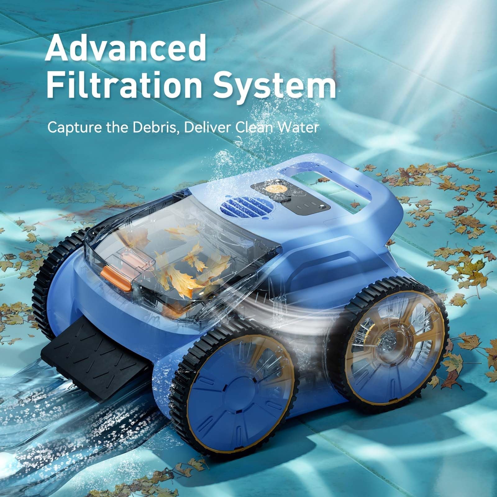 Seauto SAT 20 Robotic Pool Vacuum up to 180 Mins Run Time up to 2000 sq.ft