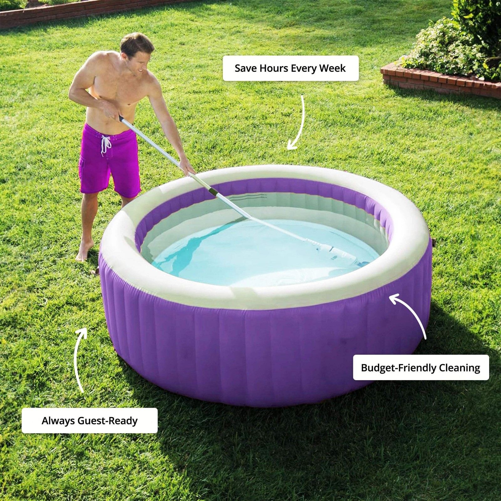 Cordless Rechargeable Pool Vacuum Handheld Pool Cleaner with Telescopic Pole ОЕМ