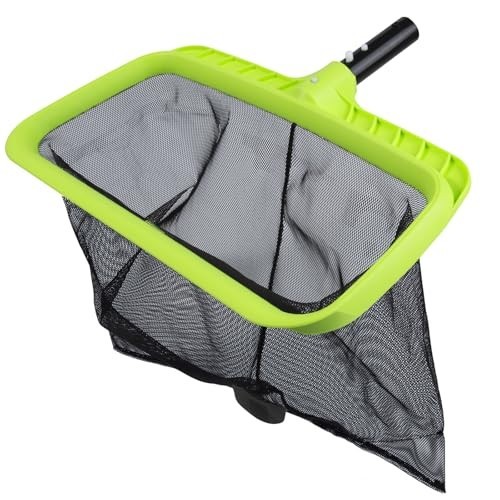 Swimming Pool Leaf Skimmer Net Reinforced Frame Deep Rake Home Pool Cleaning