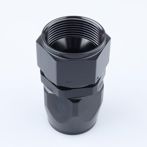 -16 AN Straight Swivel Hose End Fitting Aluminum Black 16AN Straight – Black