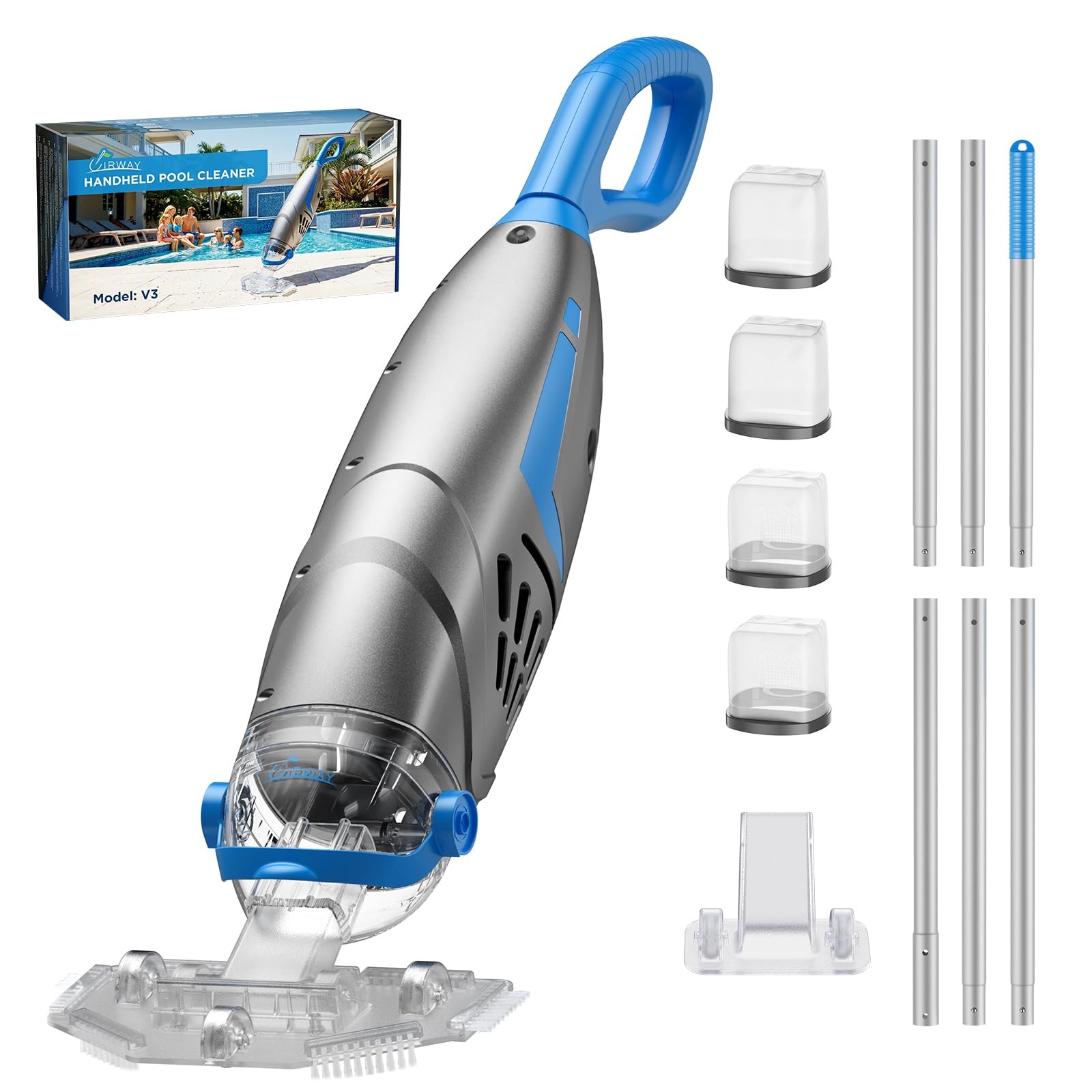 Pool Vacuum for Above Ground Pool & Inground Pools, (2026 Upgraded) 26.5 GPM …