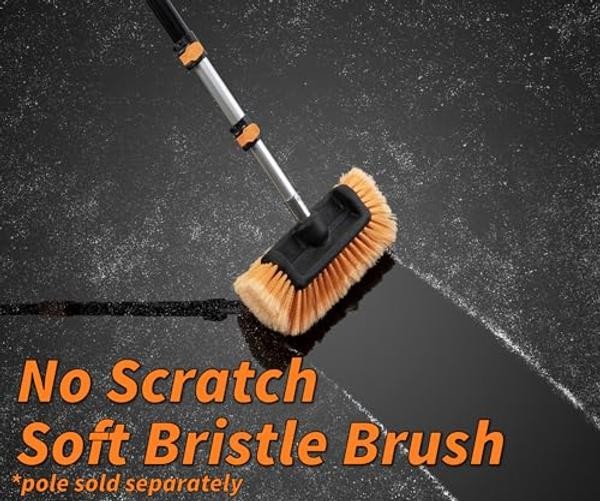 Soft Car Wash Brush Head with 5-Sided Soft Bristle – RV Wash Brush