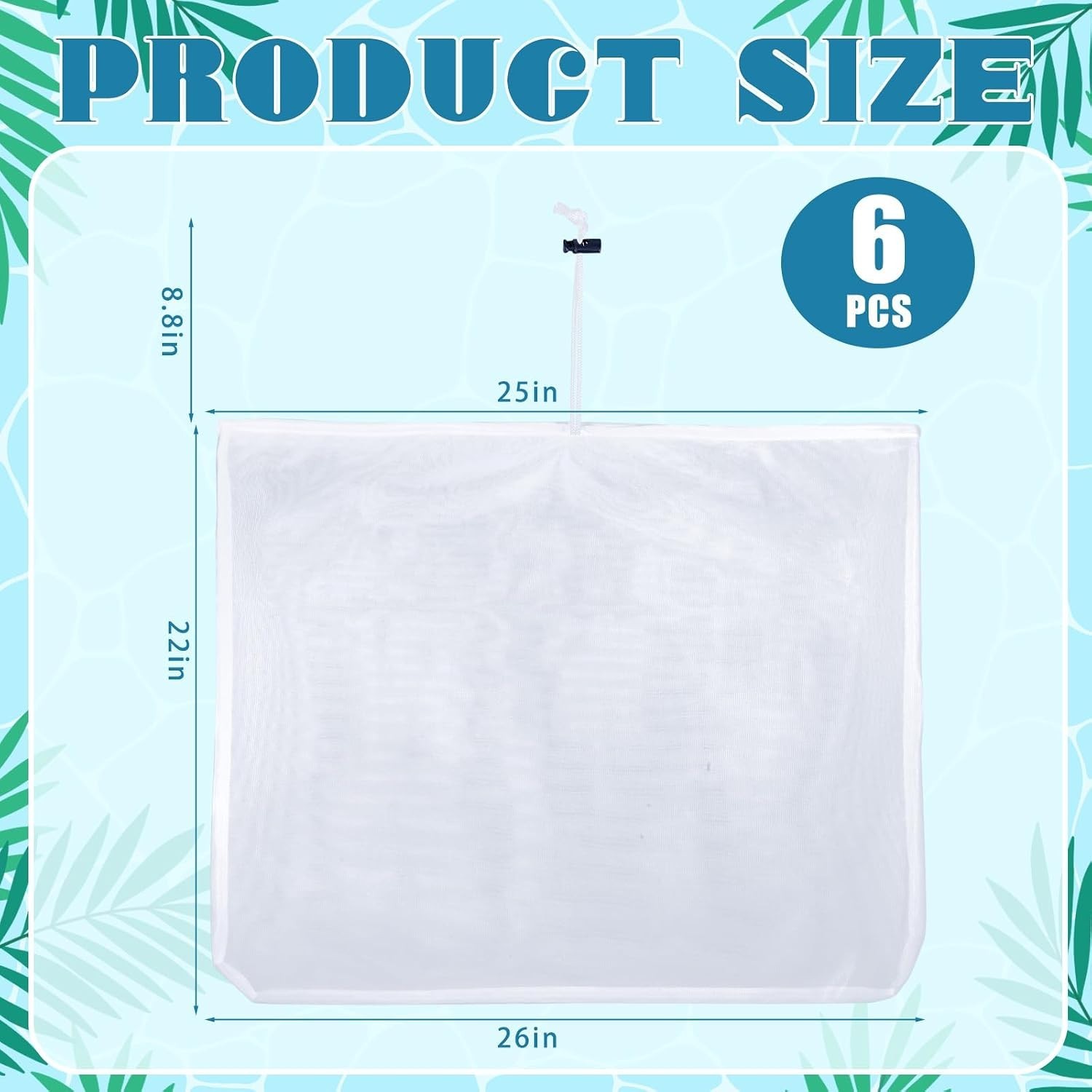 3Pcs Ultra Fine Mesh Pool Skimmer Net Insert,26x22In Adjustable Nylon Replace…
