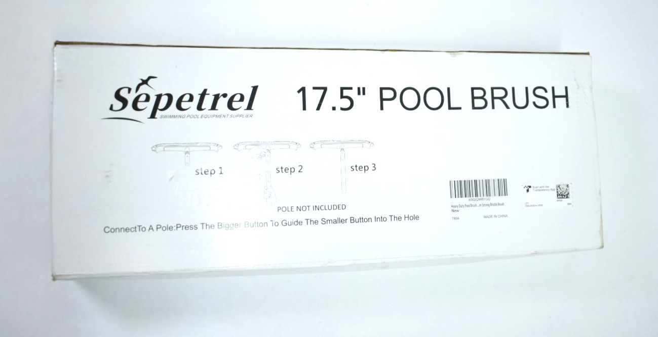 Sepetrel Pool Brush Head For Cleaning Walls Heavy Duty For In/Above Ground Pool
