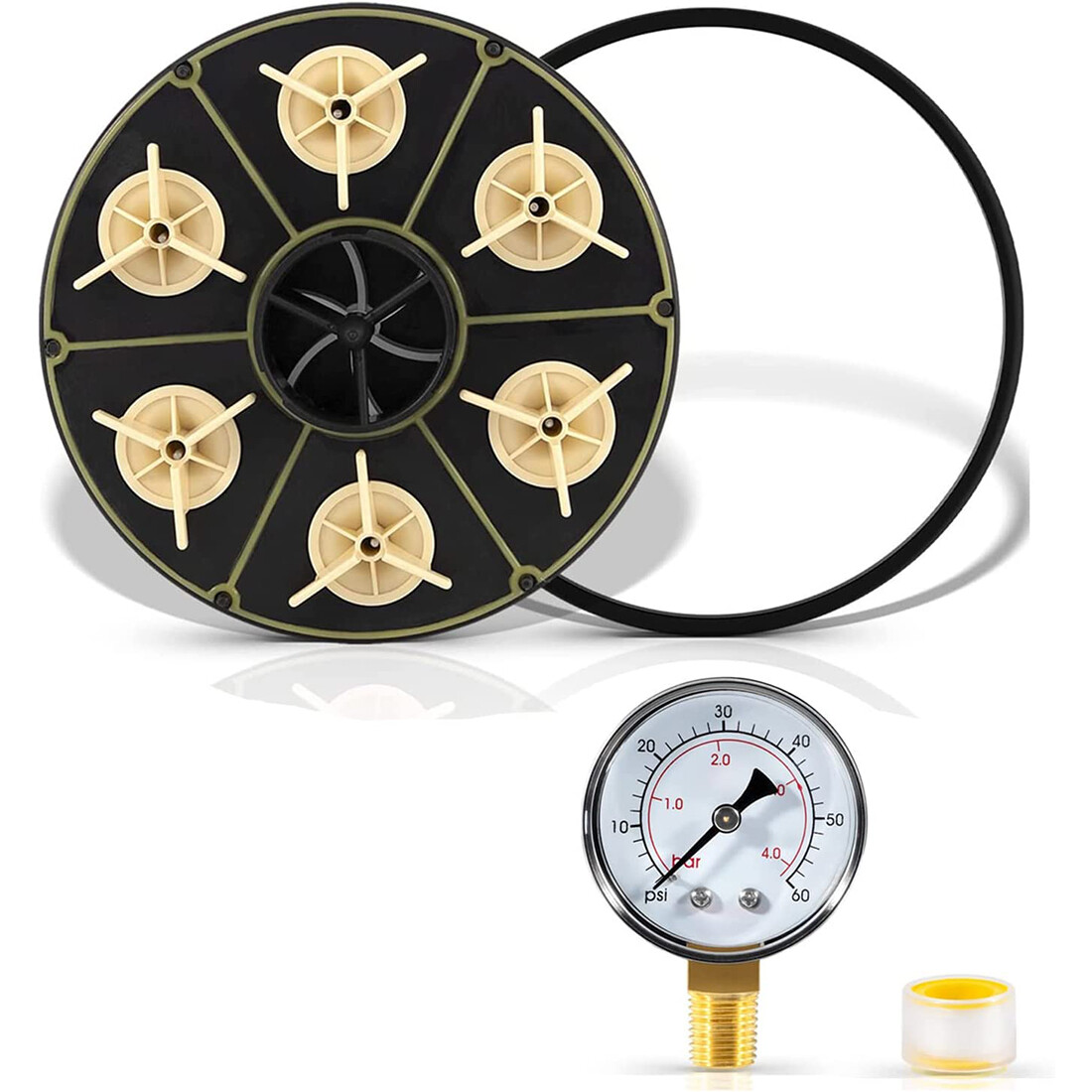 6-Port Module w/Valve Shell Oring + Pressure Gauge for Paramount 004-302-4408-00