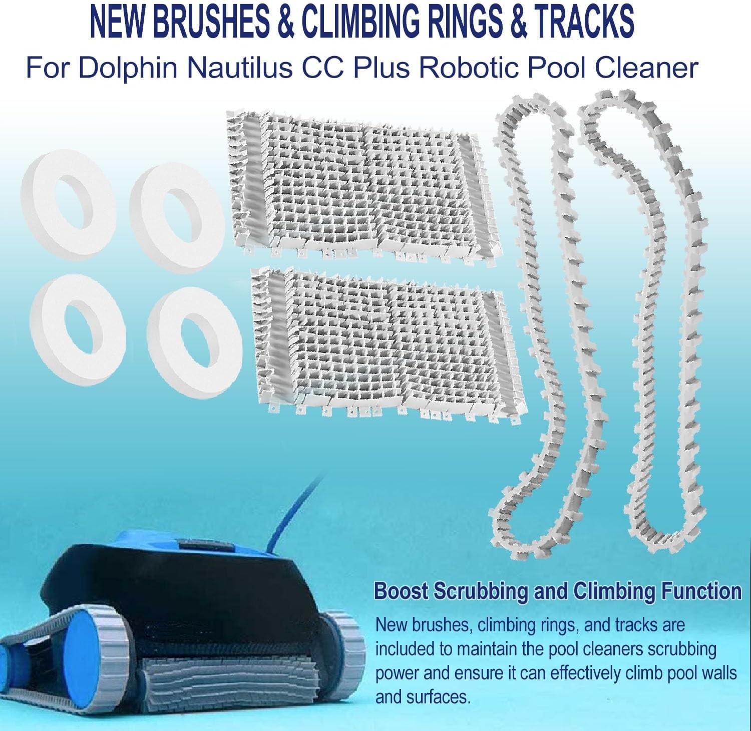 Replacement for Dolphin Nautilus CC Plus Robotic Pool Cleaner Tune-up Kit