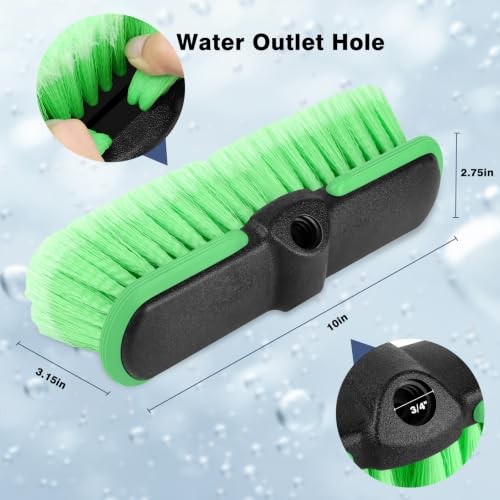 Car Wash Brush Head 10&Prime;, Soft Bristle Car Cleaning Brush Srub Brush 4 Pack