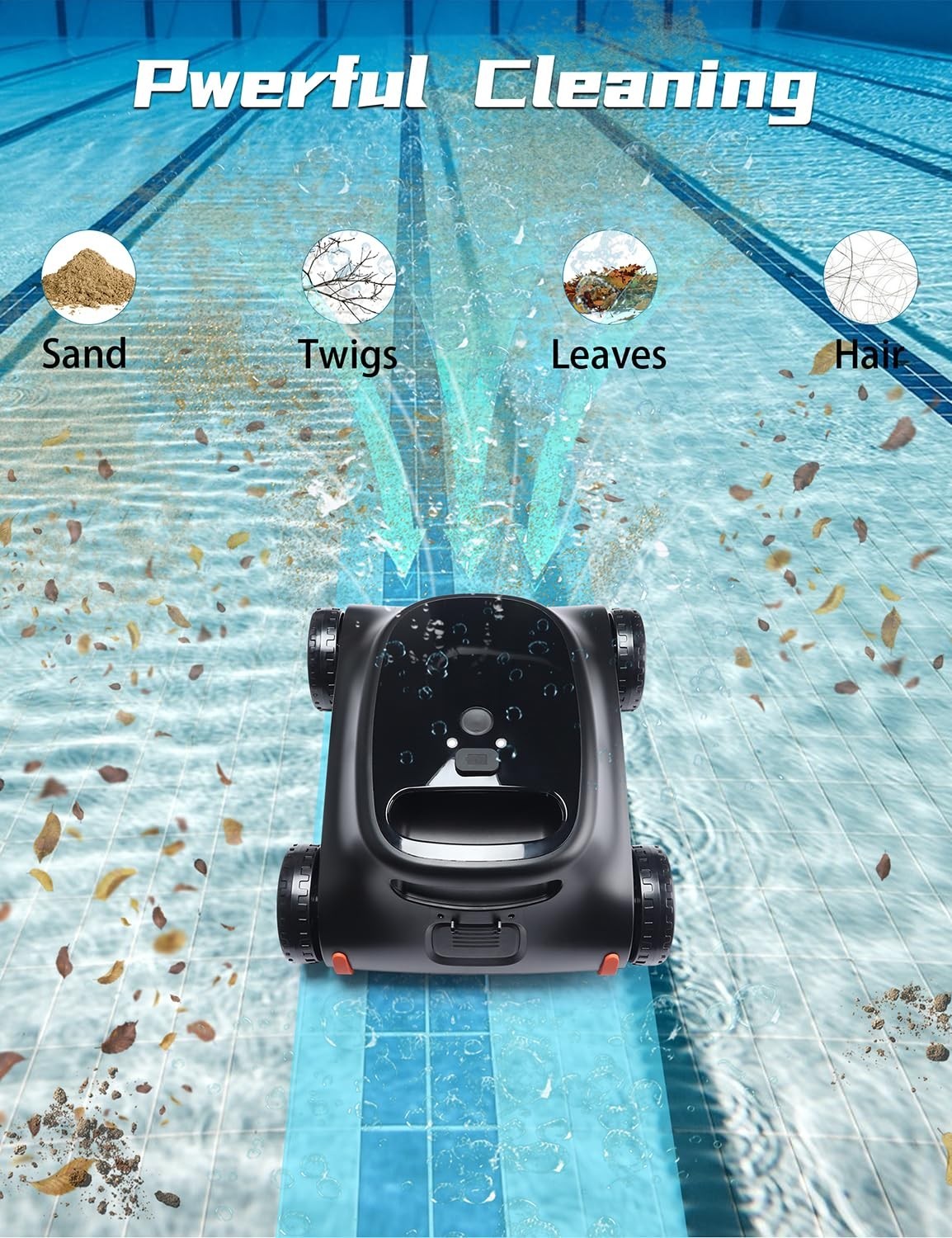 2026 Seauto Pool Robot Cleaner Cordless Automatic for Above Ground Pools