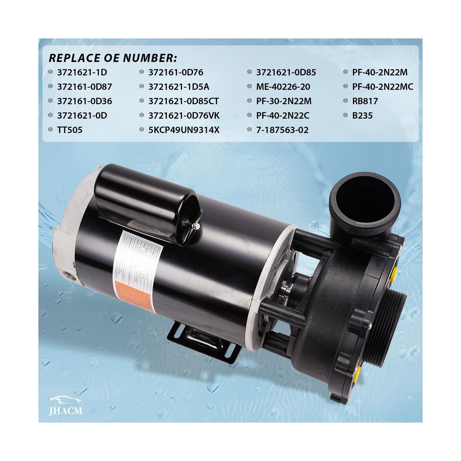 3721621-13 Spa Pump Hot Tub Pump 4 HP 230V 2-Speed Plumbing Executive 56