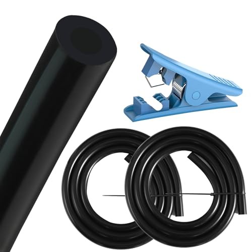 Silicone Vacuum Hose Automotive,3mm 4mm 5mm 1/8&Prime;(3mm)+Tube Cutter-10Feet Black