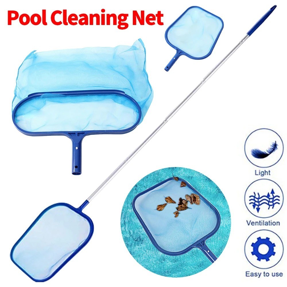 Heavy Duty Pool Skimmer Leaf Rake Net Cleaning Swimming Pool Fine Mesh Netting