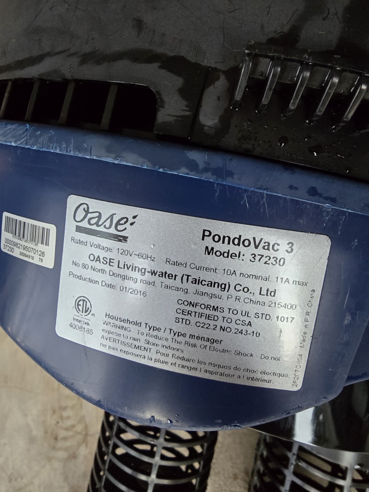 Oase PondoVac 3 Replacement Motor Head USED