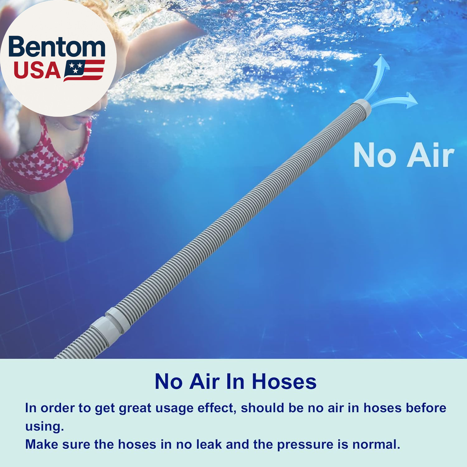 Professional Swimming Pool Vacuum Cleaner Hose -1.5” 8 Piece Hoses for Pool Vacu