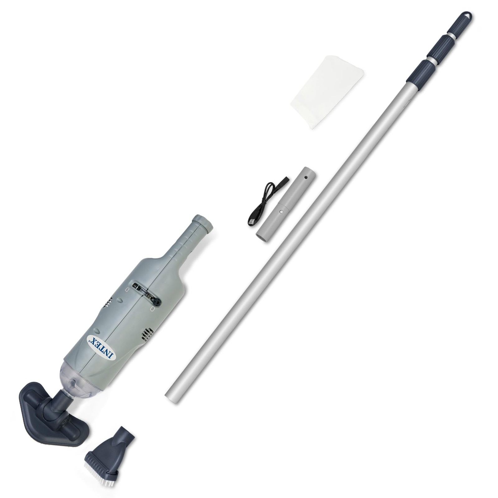 INTEX Rechargeable Handheld Pool Vacuum Cleaner w/ 94in Telescopic Pole