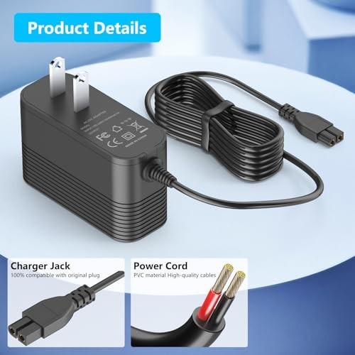 Charger for Robotic Pool Cleaner Compatible with C2 Vision A/B Cordless Vacuum A
