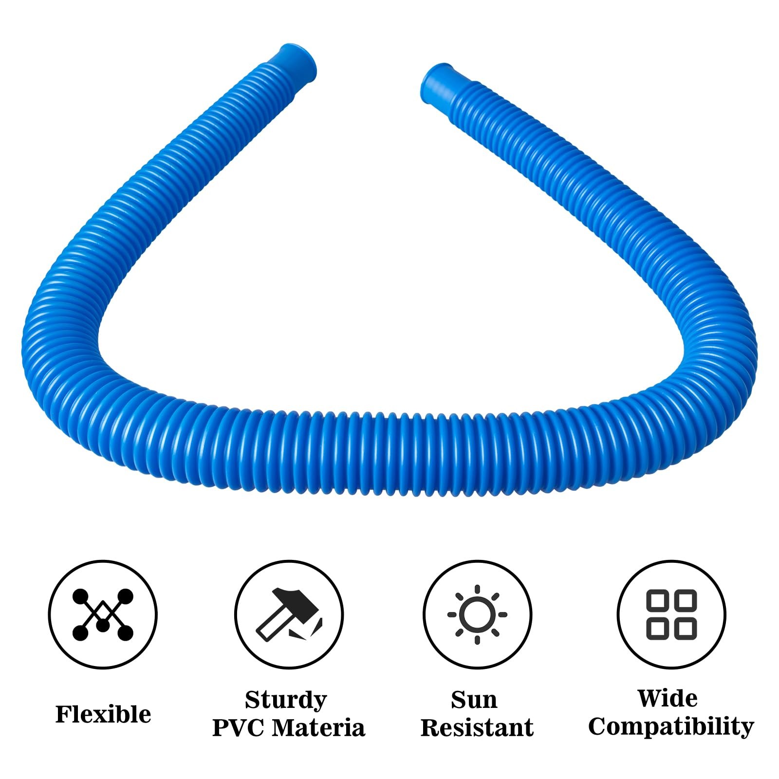 ownwhim Pool Pump Hoses for Above Ground – 1.25 x 41 41 inches, Blue