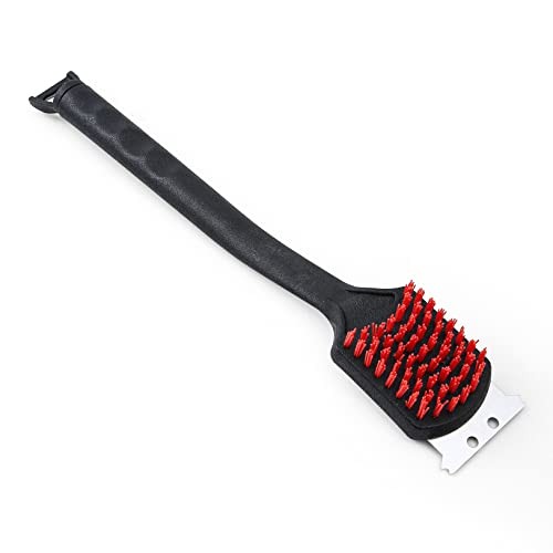 Grill Cleaning Brush with Nylon Bristles and Scraper, 1 Count Grill Brush