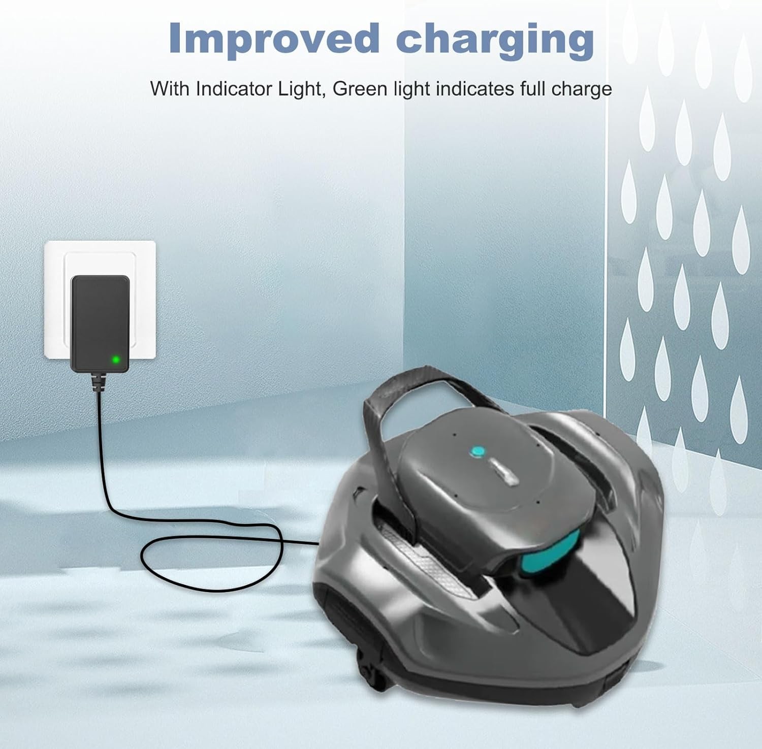 Charger Compatible with Aiper Seagull Cordless Robotic Pool Cleaner Vacuum 600
