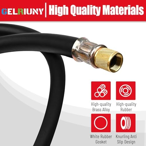 2026 Upgrade 1/2&Prime;HVAC Vacuum Hose,High-Flow Vacuum Certified 1/2&Prime; to 1/4&Prime;