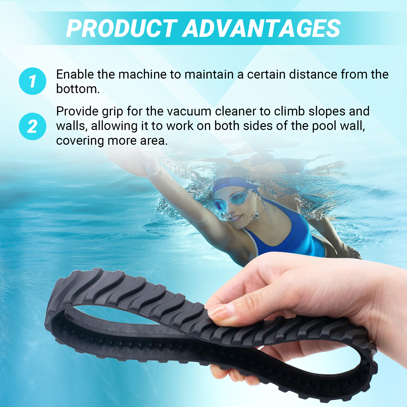 2 PK MX8 MX6 Pool Cleaner Tire Track R0526100 For Zodiac MX8 Elite, MX6 Elite