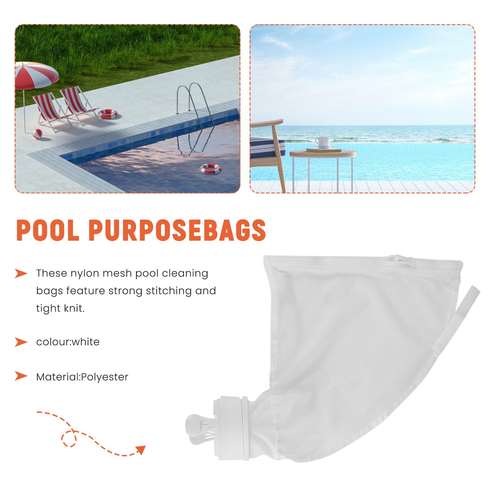 3PCS Zippered Bag Replacement Fits for 280,480 Pool Cleaner Purpose Bag3701