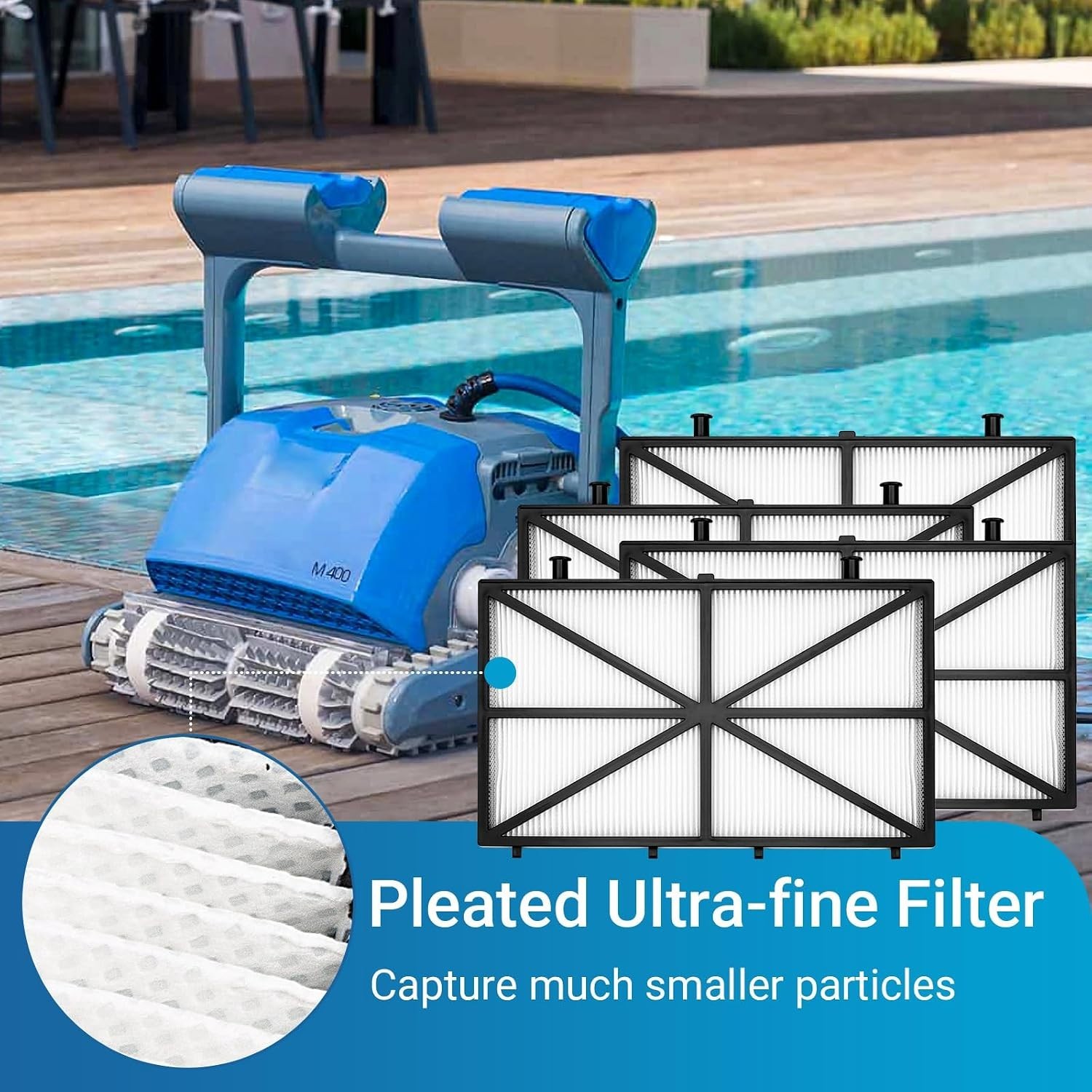 Filter for Dolphin Robotic Pool Cleaner Nautilus CC Plus M400 M500 9991432-R4 4