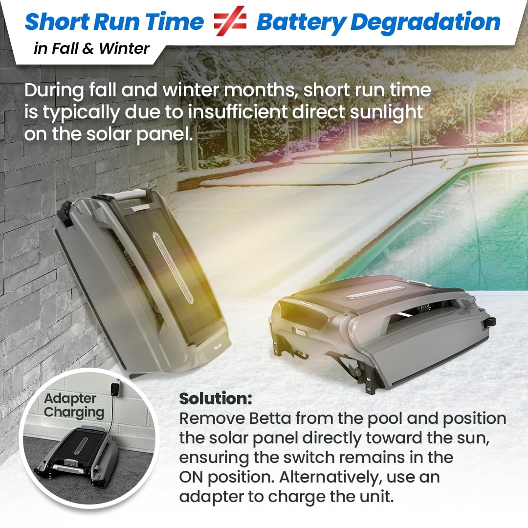 SE Plus – Solar-Powered Robotic Pool Skimmer with 24/7 Continuous Cleaning Po…