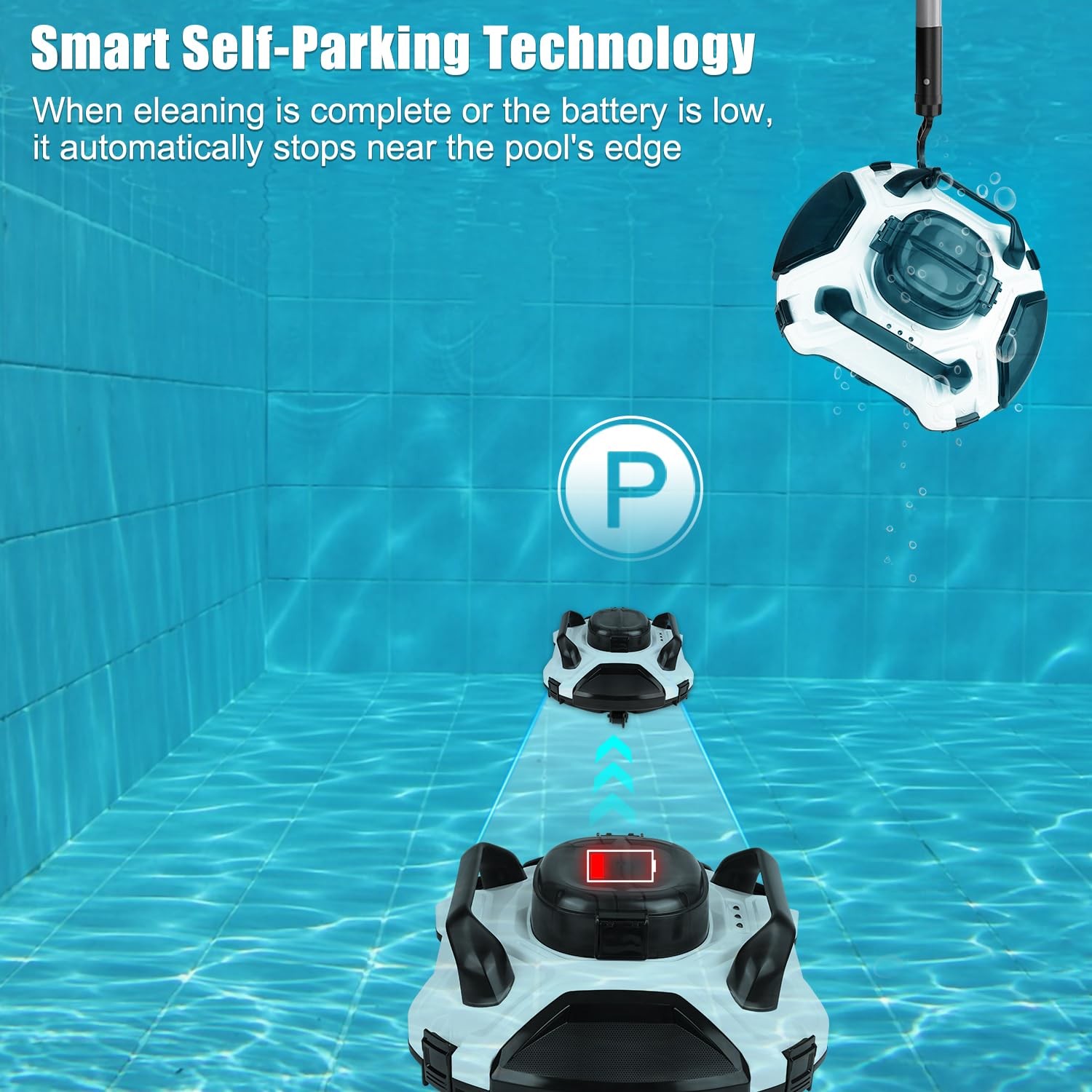 (2026 Upgrade) Cordless Robotic Pool Cleaner 150 Mins Runtime, Automatic Pool…