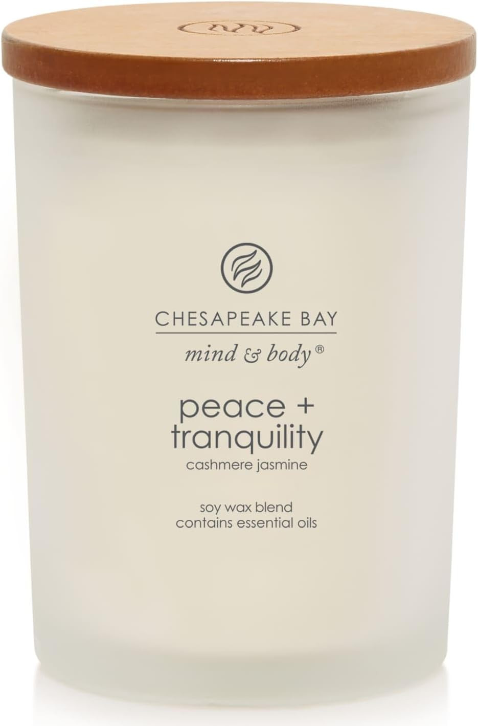 Scented Candle Peace + Tranquility (Cashmere Jasmine) Medium Jar Home Décor