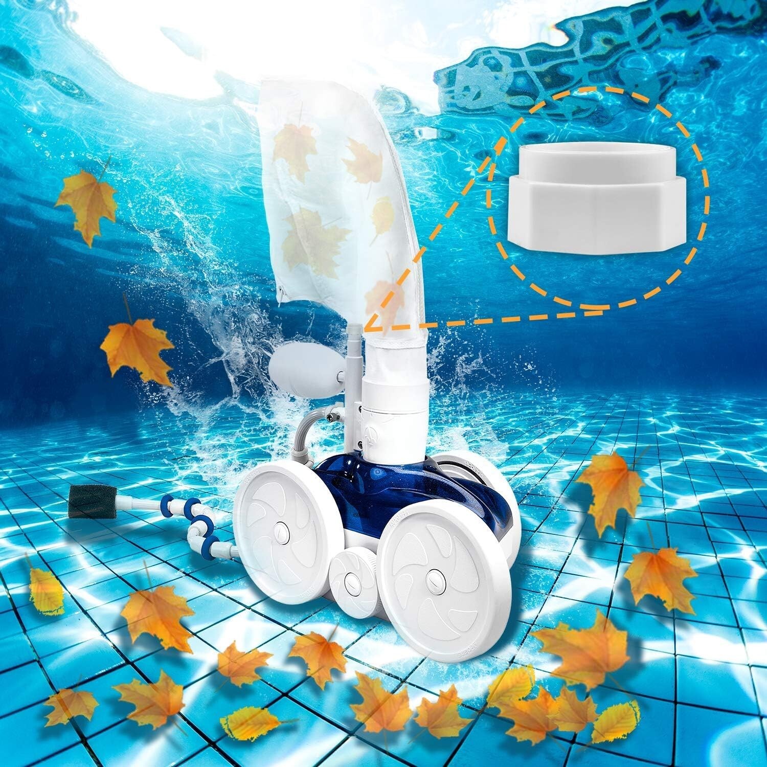 8-Pack Pool Cleaner Feed Hose Nut for Polaris 280, 380, 180 D15