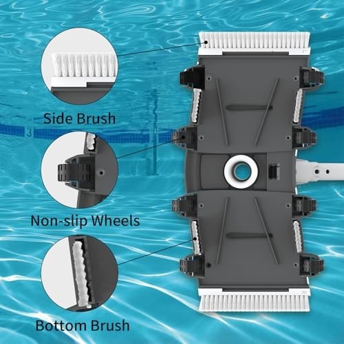 17.5&Prime; Pool Vacuum Head – Hydrodynamic Design, Flexible & Weighted for All Surfac