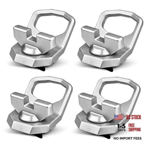 Set of 4 Lock & Ride Max D-Rings – Silver Polaris Xpedition – Fits 2024-2025