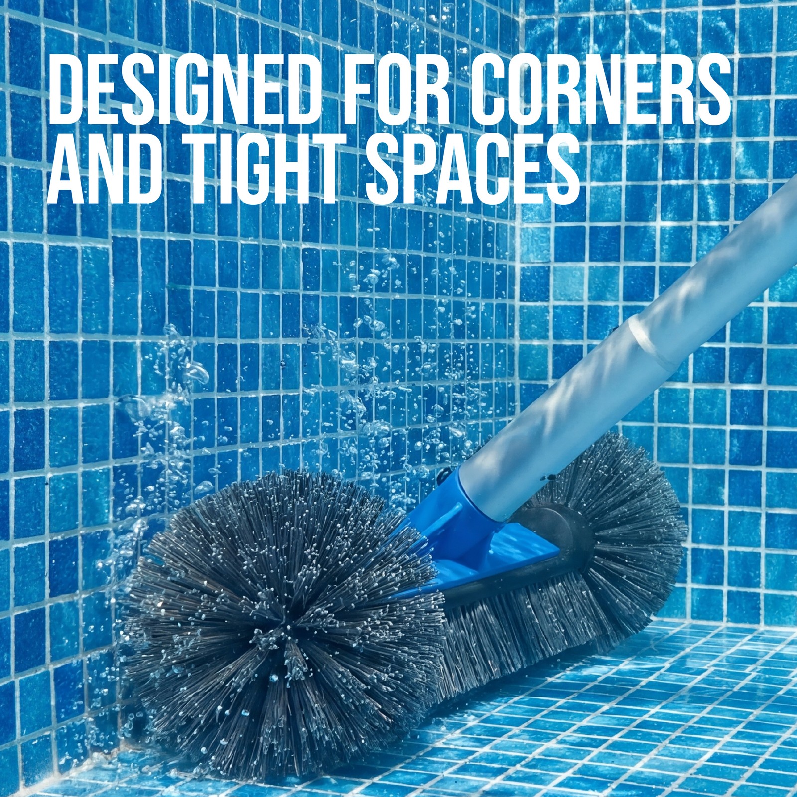 Best Choice Products 20&Prime; Pool Brush with 9 ft Aluminum Pole – Pool Cleaning Set