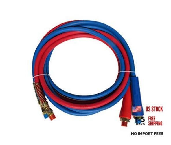 15&prime; Heavy Duty Straight Air Line Hose Assembly with Dura Grips – Dura Grips