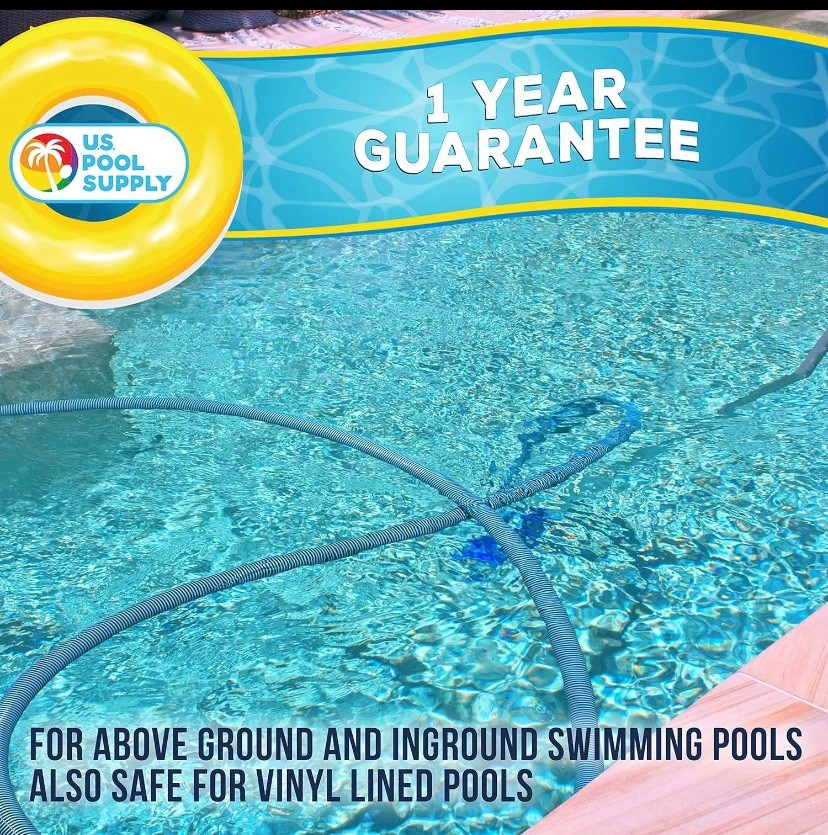 Deluxe 12&Prime; Weighted Butterfly Pool Vacuum Head with Swivel Hose Connection N