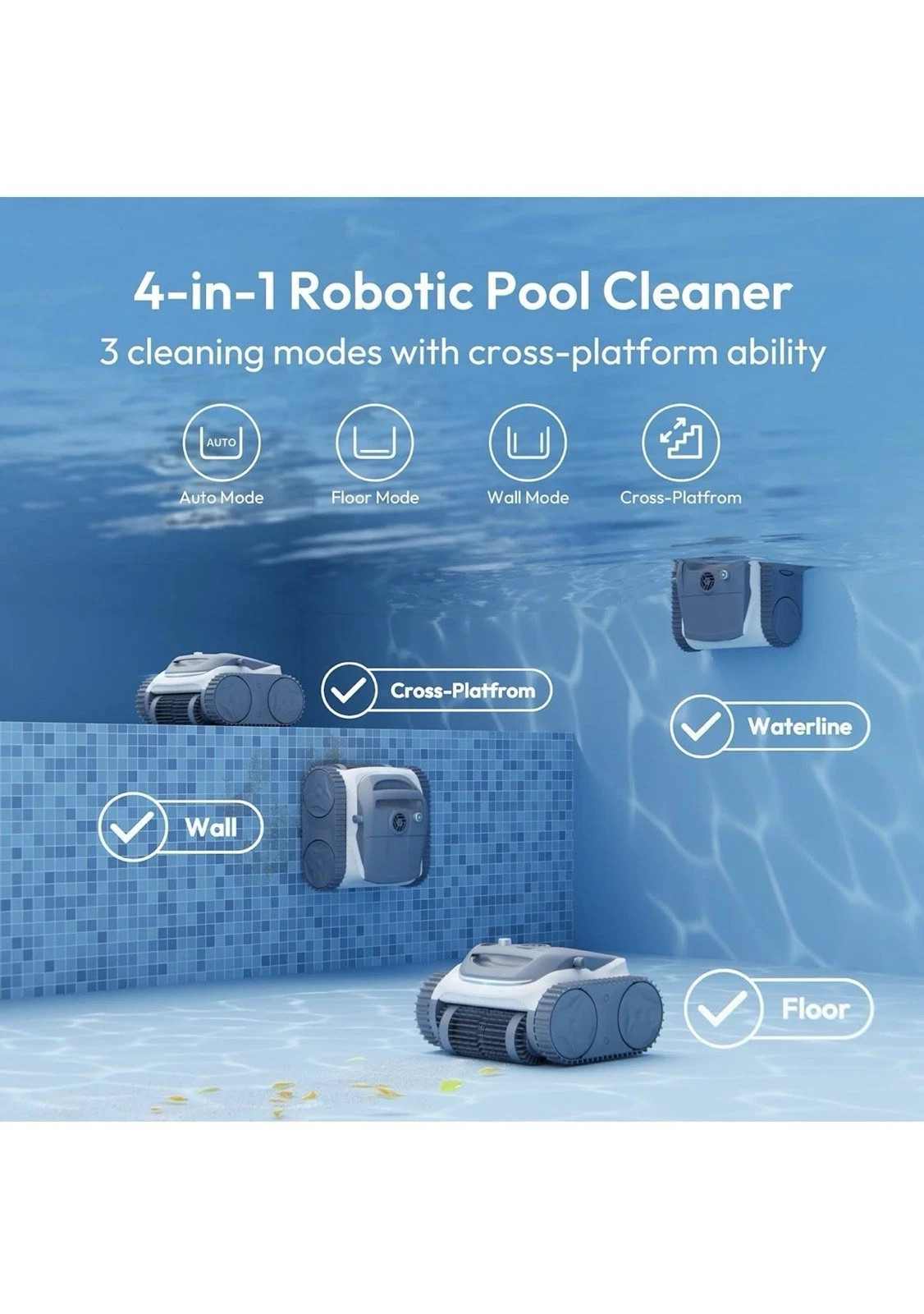 (2026 Upgraded) Bubot 700 C10P Cordless Robotic Pool Vacuum